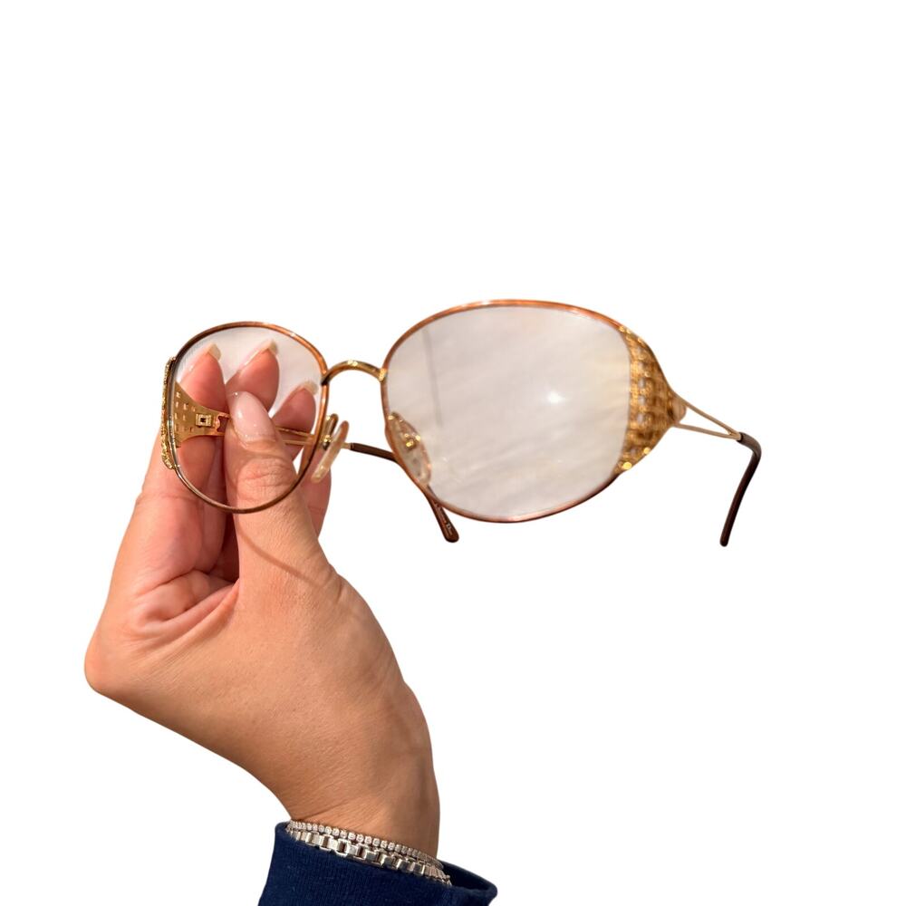 Christian Dior Vintage Gold Frame Reading Glasses